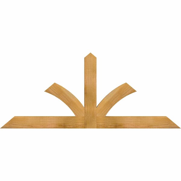 Ekena Millwork Richland Rough Sawn Timber Gable Bracket, Western Red Cedar, 60"W x 25"H x 2"D x 4"F, 10/12 Pitch GBW060X25X0204RIC00RWR - main
